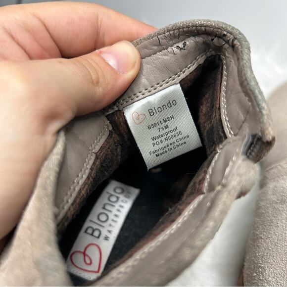 BLONDO Booties Womens Size 7.5 Waterproof Suede Ankle Boots Autumn Fall Basics - Picture 8 of 10